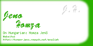 jeno homza business card
